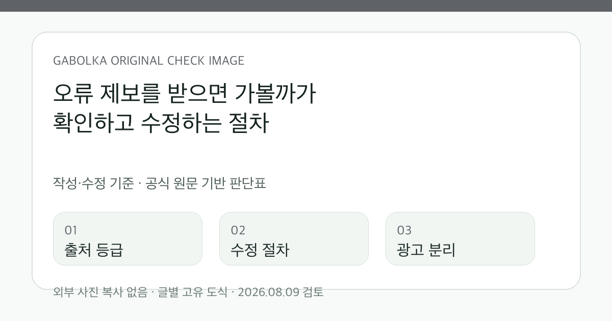 오류 제보를 받으면 가볼까가 확인하고 수정하는 절차 글별 확인 도식